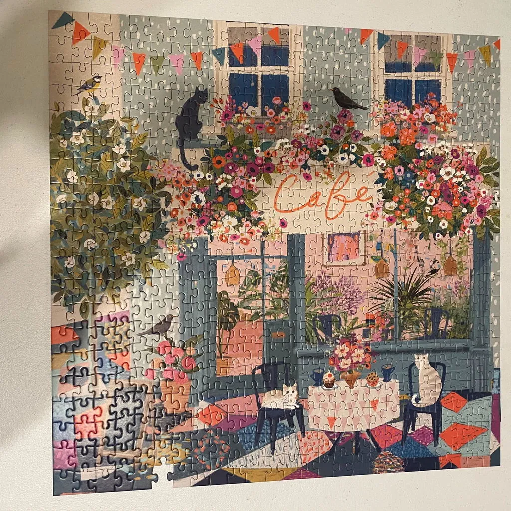 Galison Afternoon Tea 500 puslespil café med katte