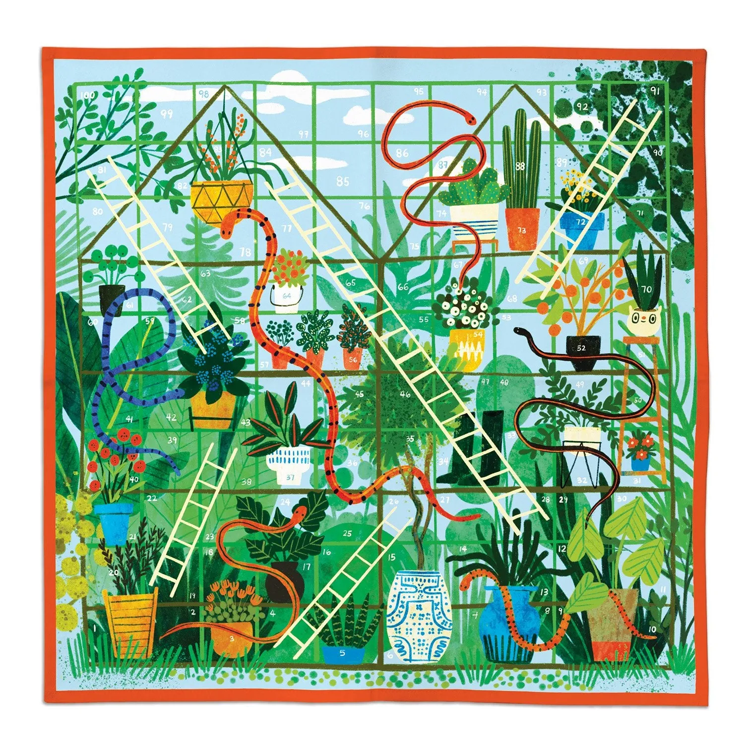 Good Puzzle Co. Snakes Ladders bandana spil stigesPil stof