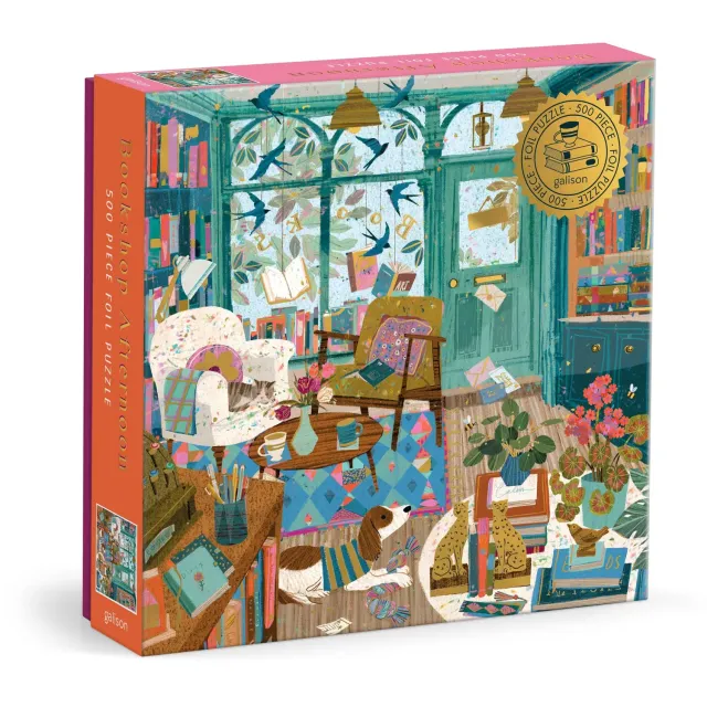Galison Bookshop Afternoon puslespil 500 brikker folie