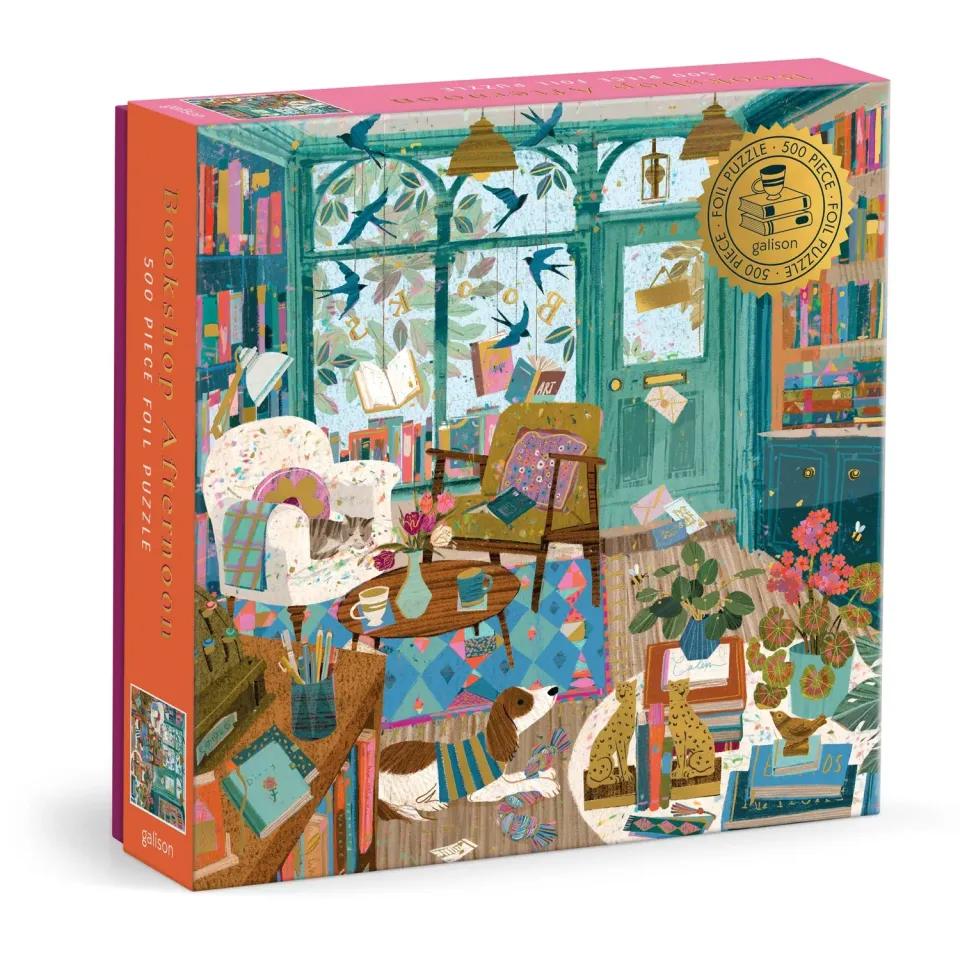 Galison Bookshop Afternoon puslespil 500 brikker folie