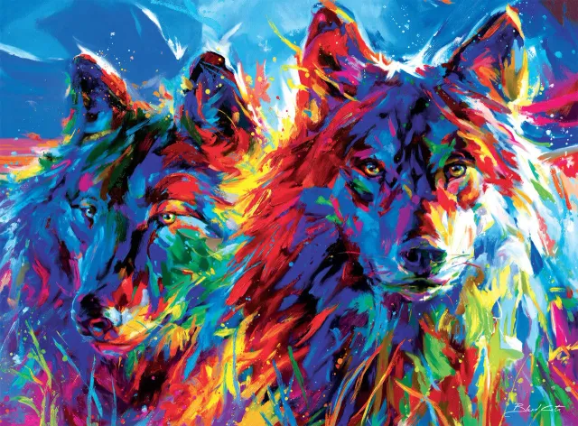 Buffalo Games Blend Cota Wolves True Love puslespil 1000 ulve