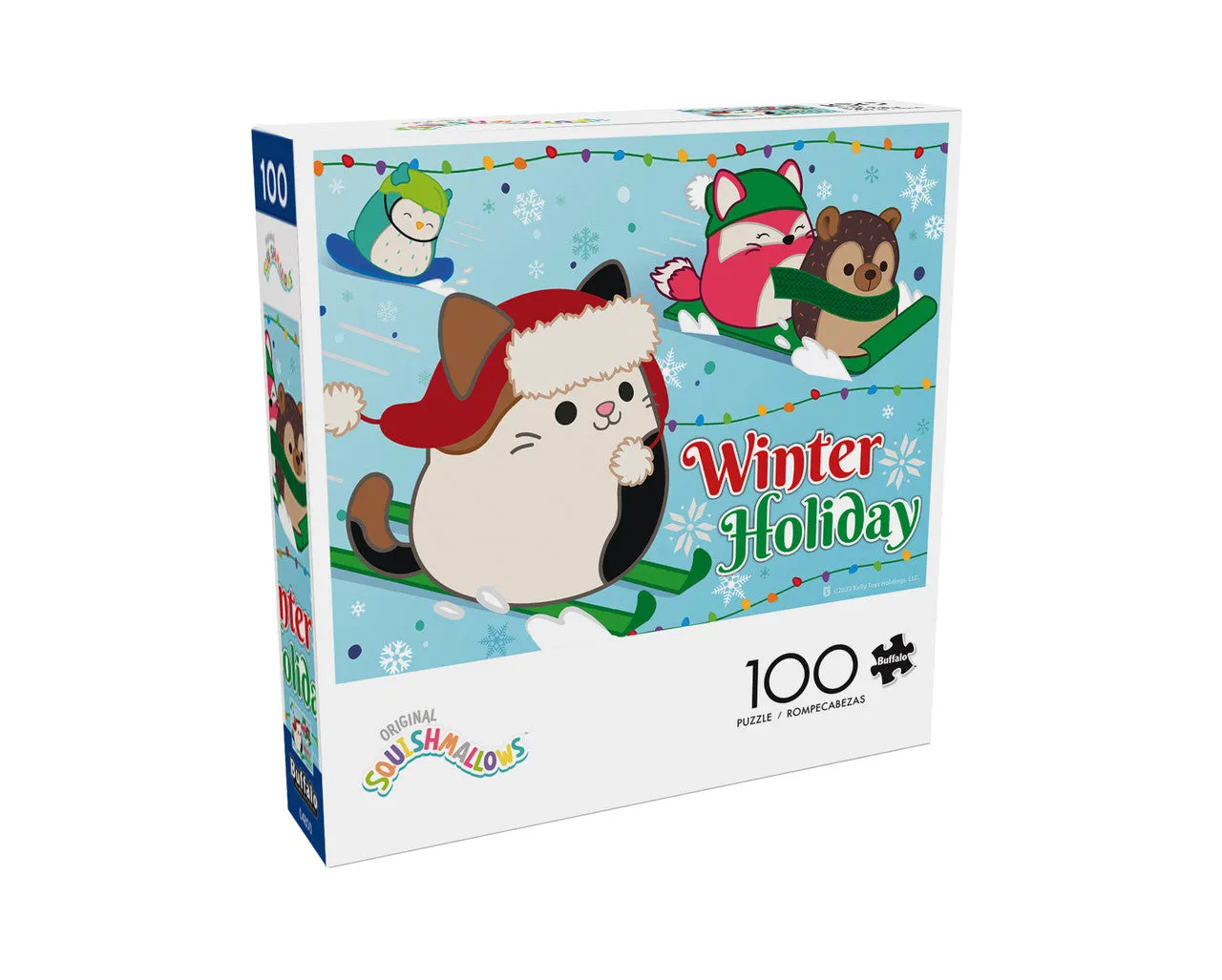 Buffalo Games Squishmallow Winter Holiday puslespil 100 brikker til børn