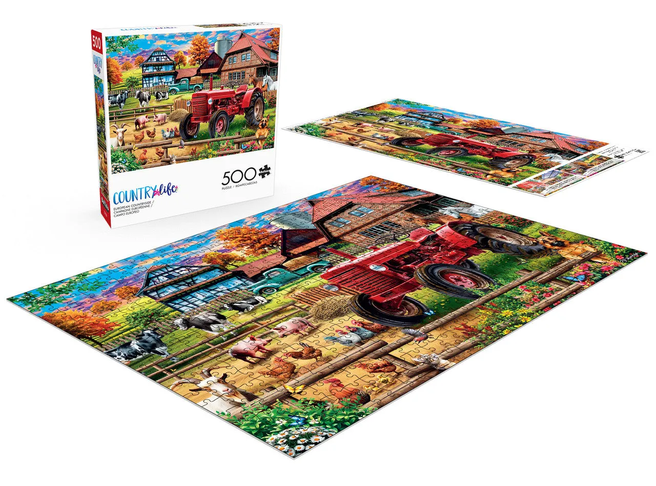 Buffalo Games Country Life European Countryside puslespil 500 brikker