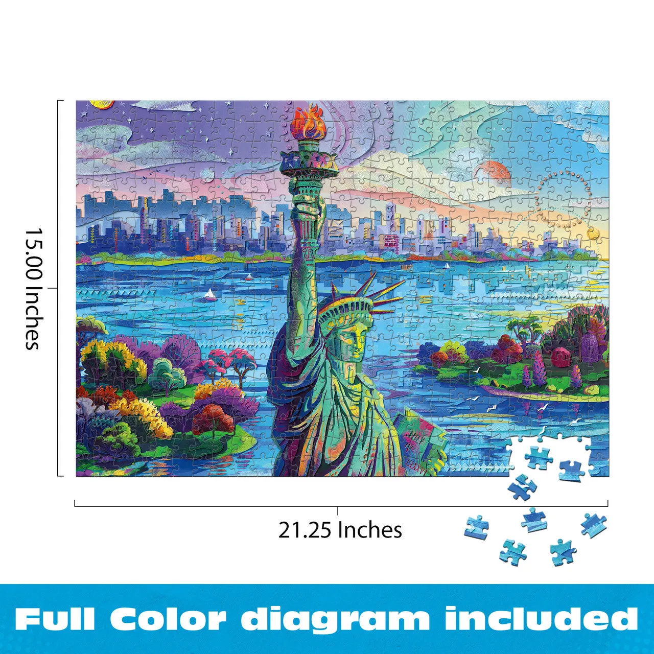 Buffalo Games Americana Celebrate Liberty puslespil 500 brikker Frihed
