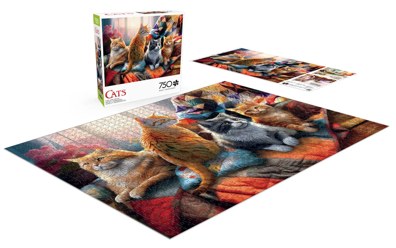 Buffalo Games Cats and Quilts puslespil 750 brikker katte