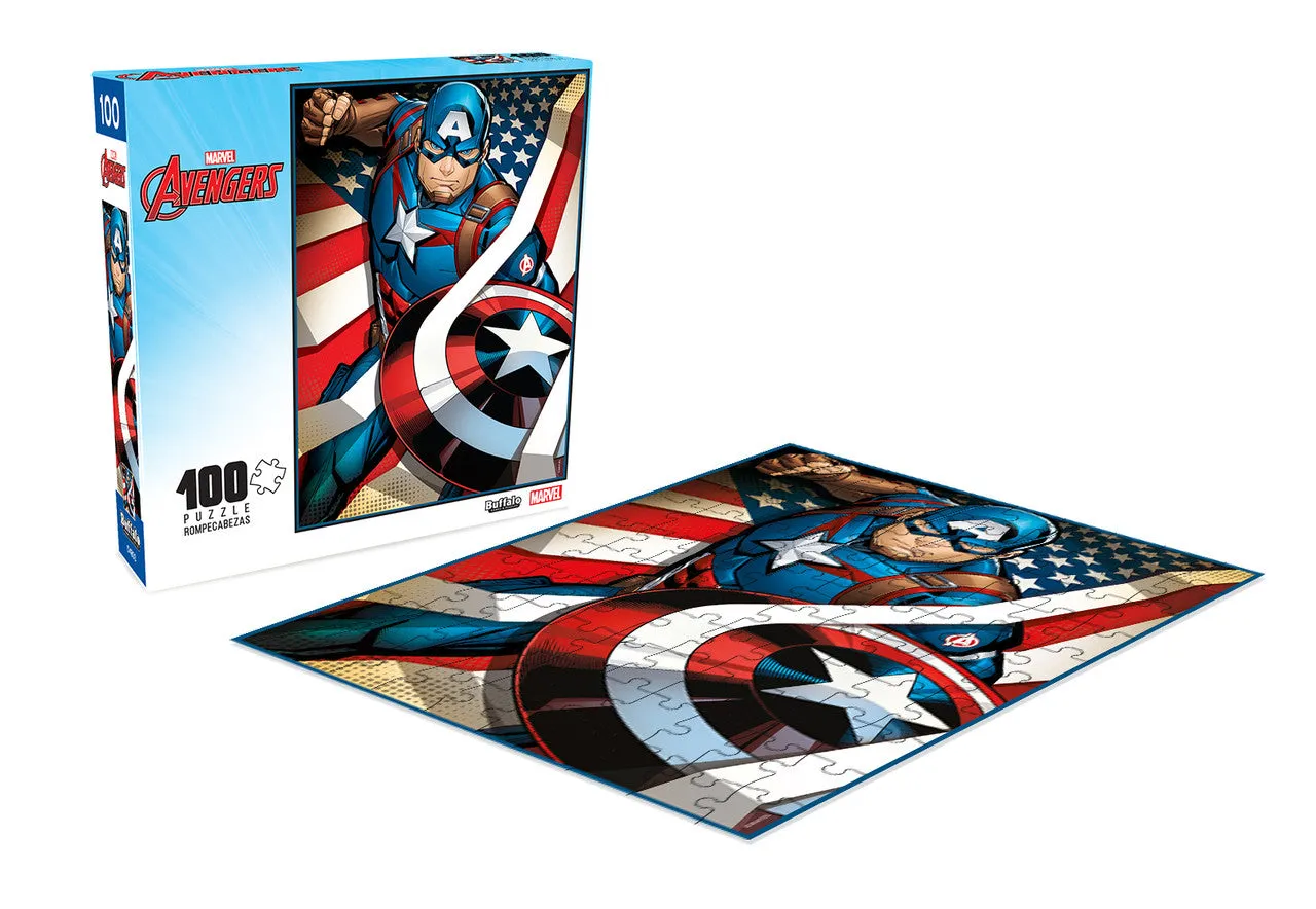 Buffalo Games Marvel Captain America puslespil 100 brikker