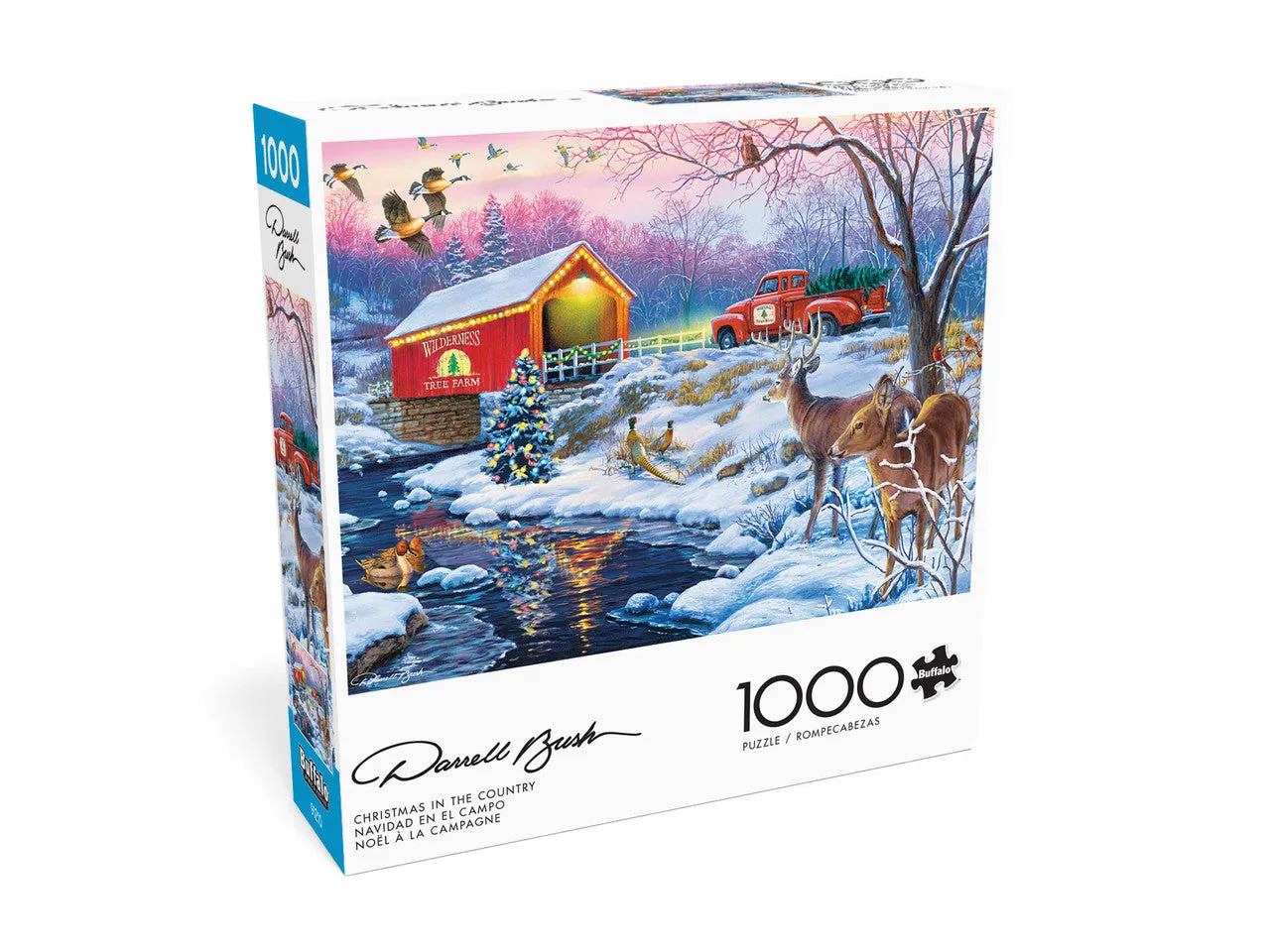 Buffalo Games Darrell Bush Christmas in the Country puslespil 1000 brikker
