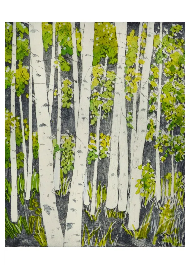 Pomegranate Molly Hashimoto Aspens Springtime kort