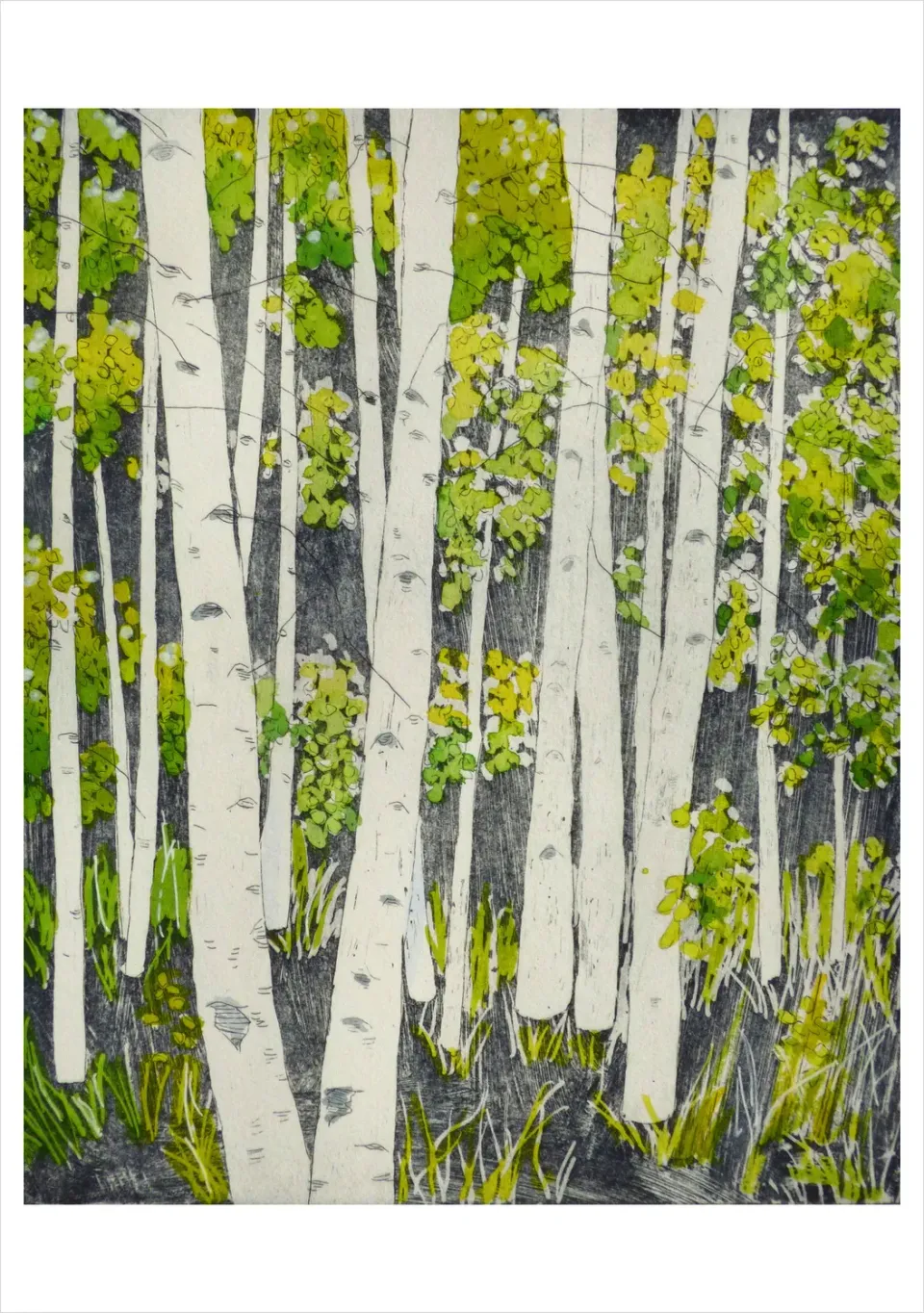 Pomegranate Molly Hashimoto Aspens Springtime kort