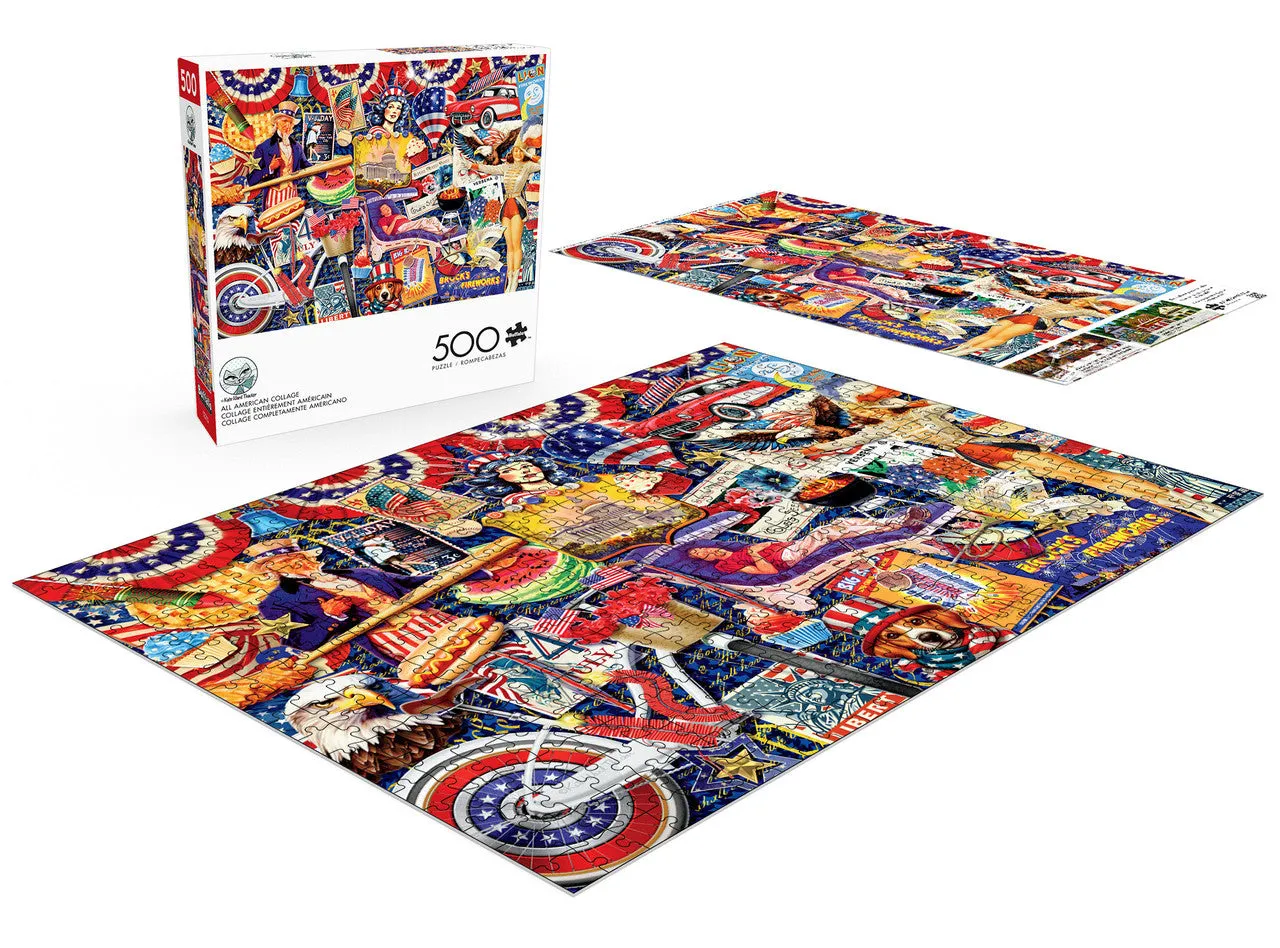 Buffalo Games Americana All American Collage puslespil 500 brikker