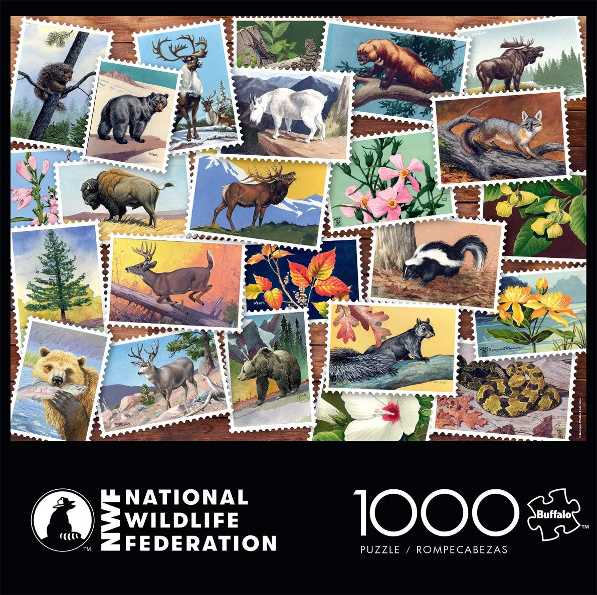 Buffalo Games Stamps Collage puslespil 1000 brikker frimærker