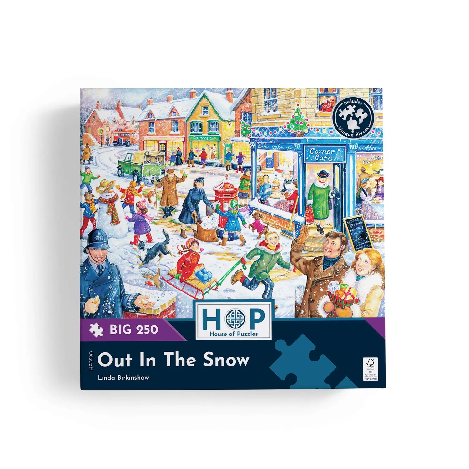 House of Puzzles BIG Out in the Snow puslespil 250 store brikker