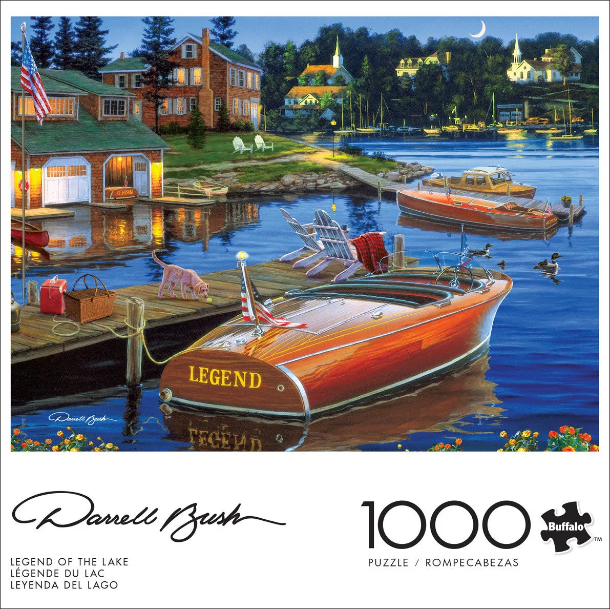 Buffalo Games Darrell Bush Legend of the Lake puslespil 1000 brikker sø