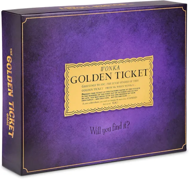 Buffalo Games Golden Ticket brætspil Willy Wonka dansk