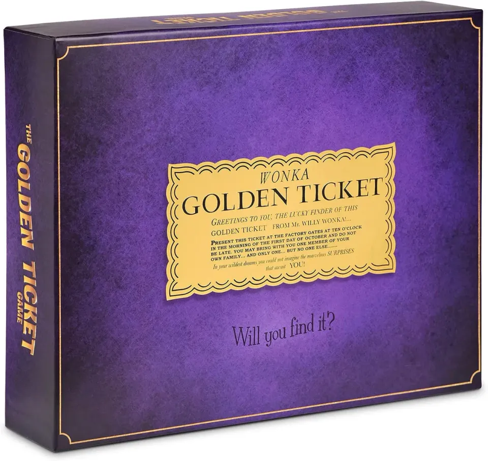 Buffalo Games Golden Ticket brætspil Willy Wonka dansk