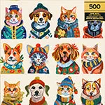 Buffalo Games Gold Dressy Dogs puslespil 500 brikker hunde