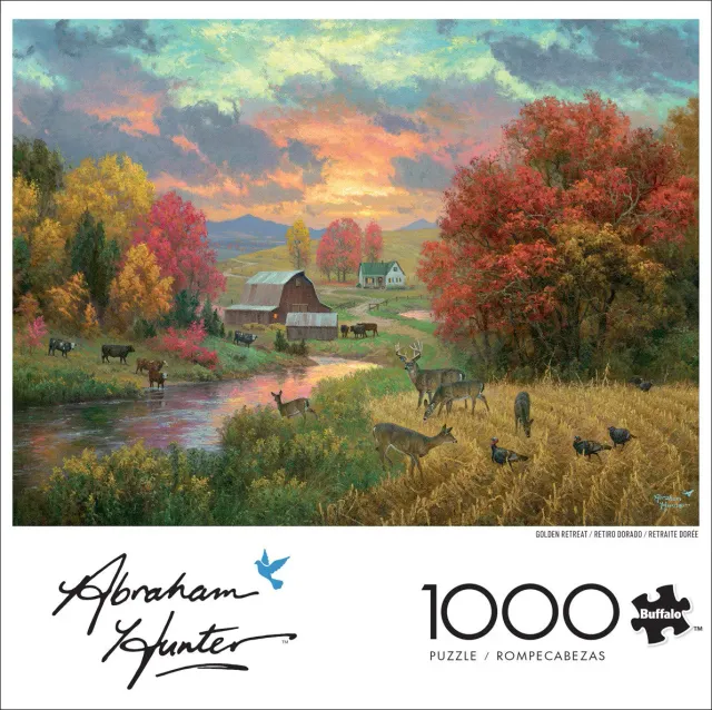Buffalo Games Golden Retreat puslespil 1000 brikker naturmotiv