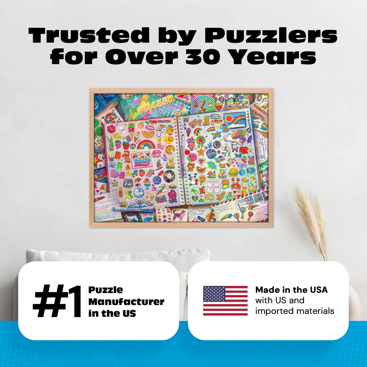 Buffalo Games Aimee Stewart Sticker 1987 puslespil 1000 brikker retro