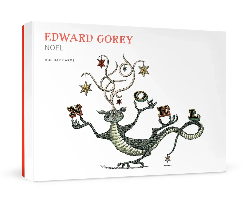 Pomegranate Edward Gorey Noel julekort sæt humor drage