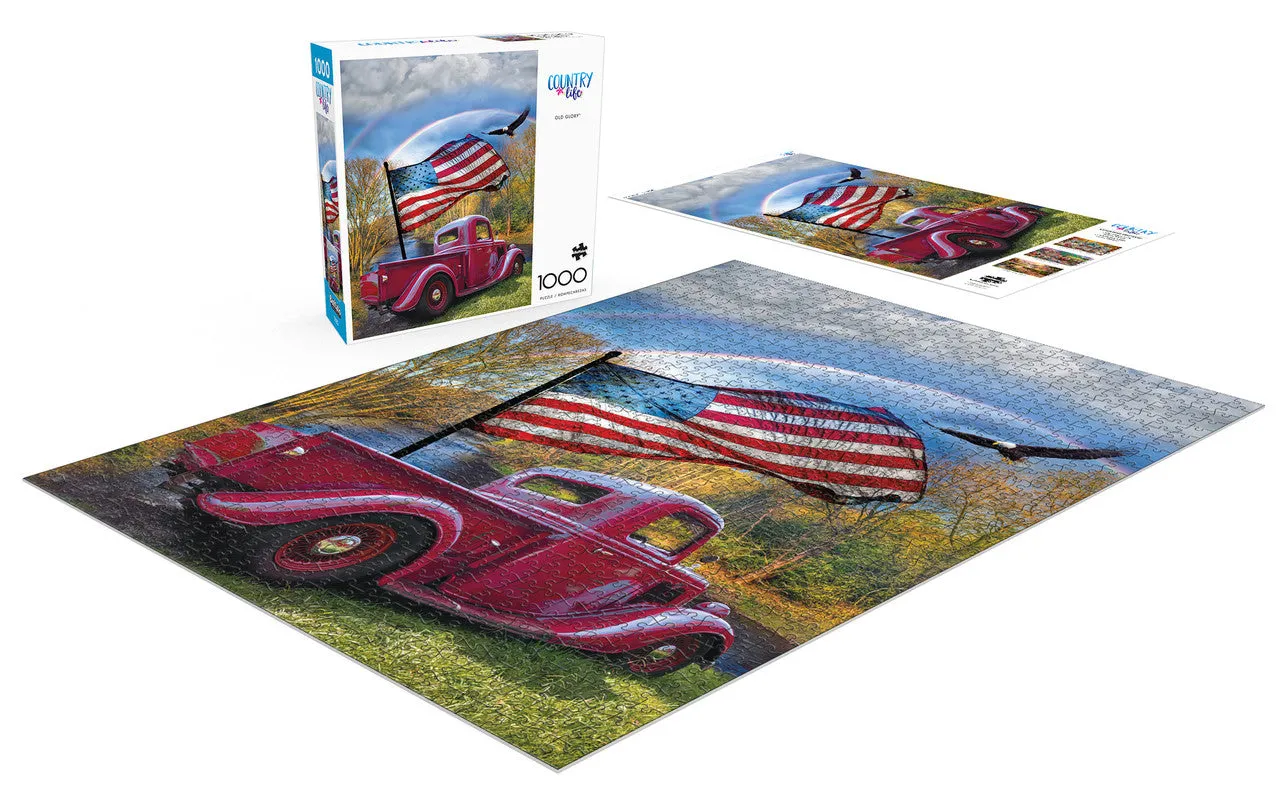 Buffalo Games Country Life Old Glory puslespil 1000 patriotisk