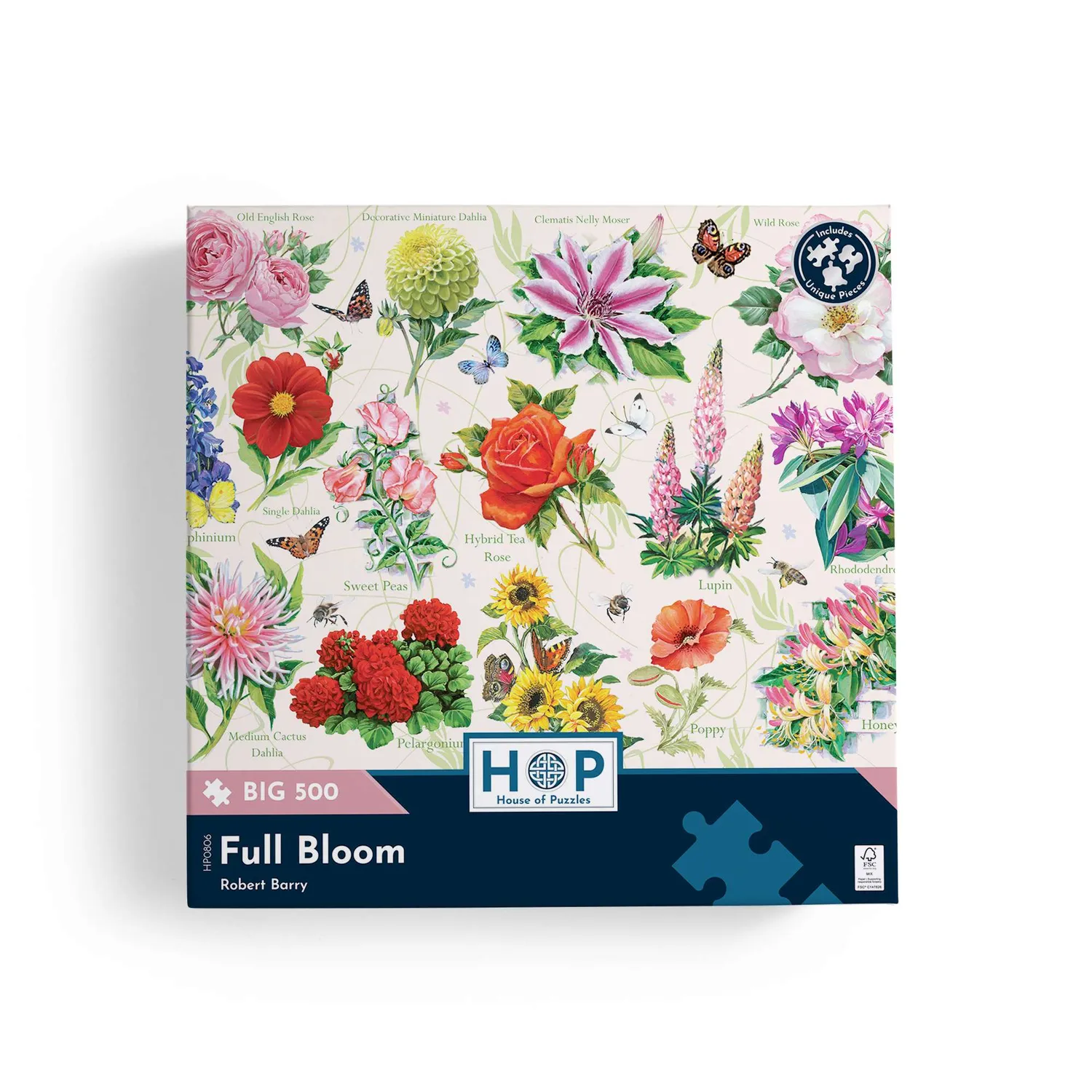 House of Puzzles BIG Full Bloom puslespil 500 brikker blomster
