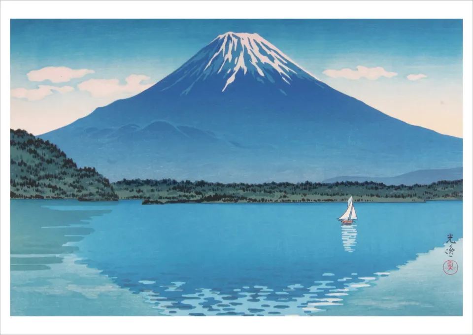 Pomegranate Tsuchiya Koitsu Shojin Lake postkort Fuji
