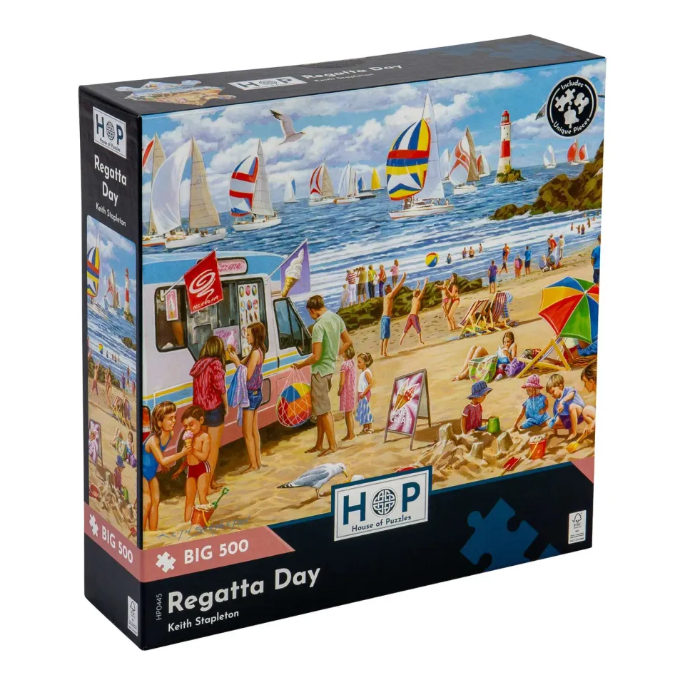 House of Puzzle BIG 500 Regatta Day 500 brikker puslespil havn