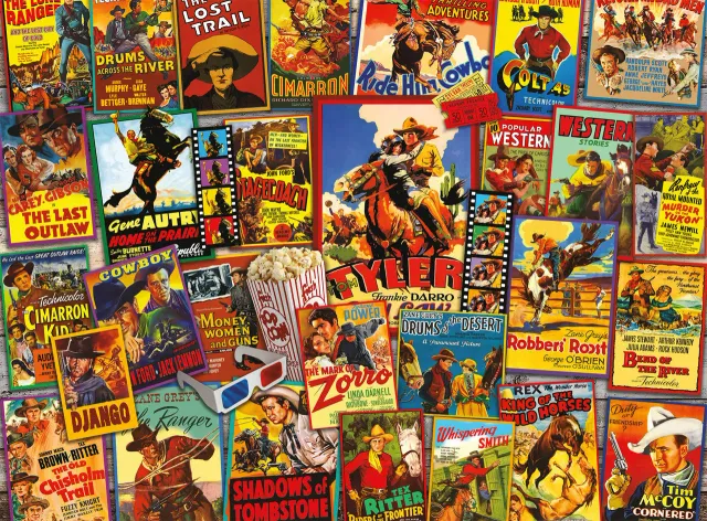 Buffalo Games Collage Great Western Posters puslespil 1000 brikker film
