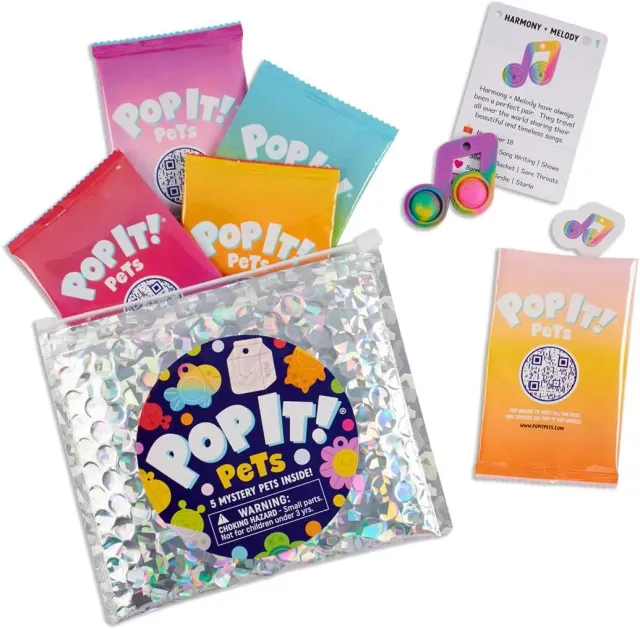 Buffalo Games Pop It! Pets Collectables Season 1 fidgetlegetøj blindbag