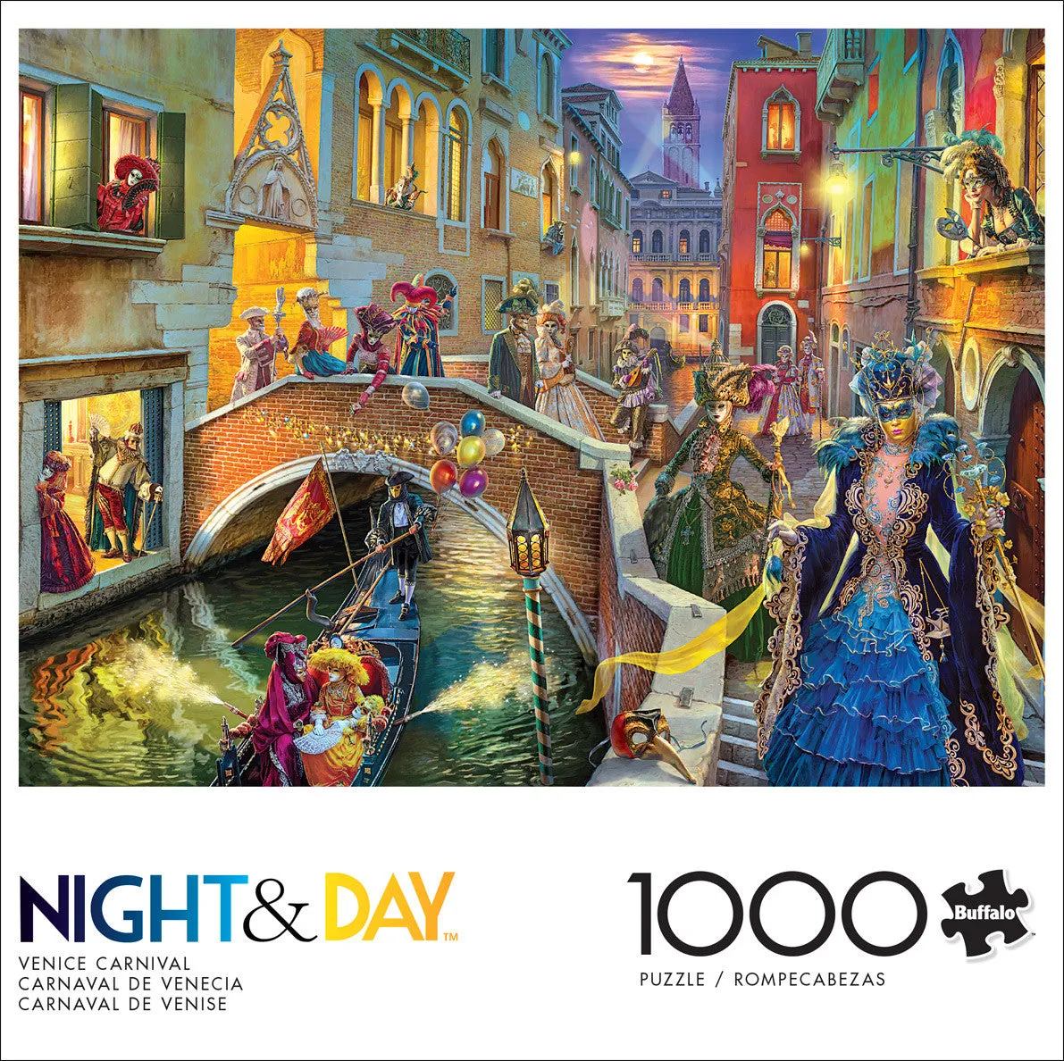 Buffalo Games Night & Day Venice Carnival puslespil 1000 brikker