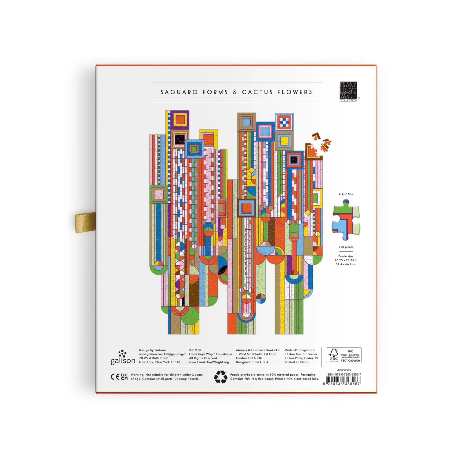 Galison Frank Lloyd Wright Saguaro Forms & Cactus Flowers puslespil 750 brikker folie