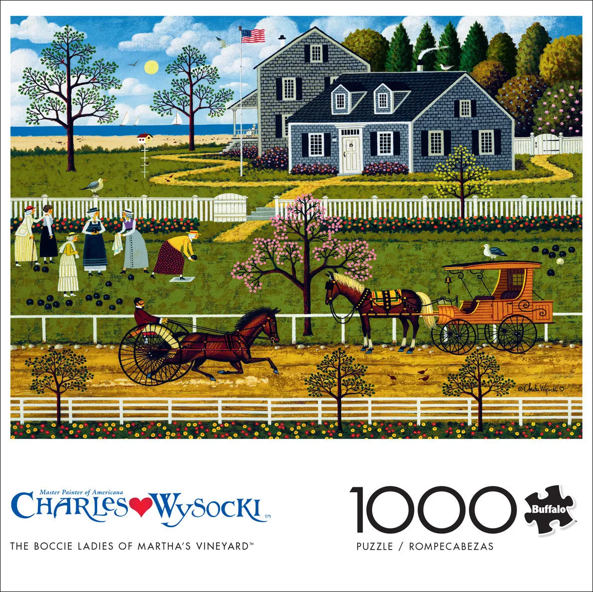Buffalo Games Charles Wysocki Boccie Ladies puslespil 1000 brikker
