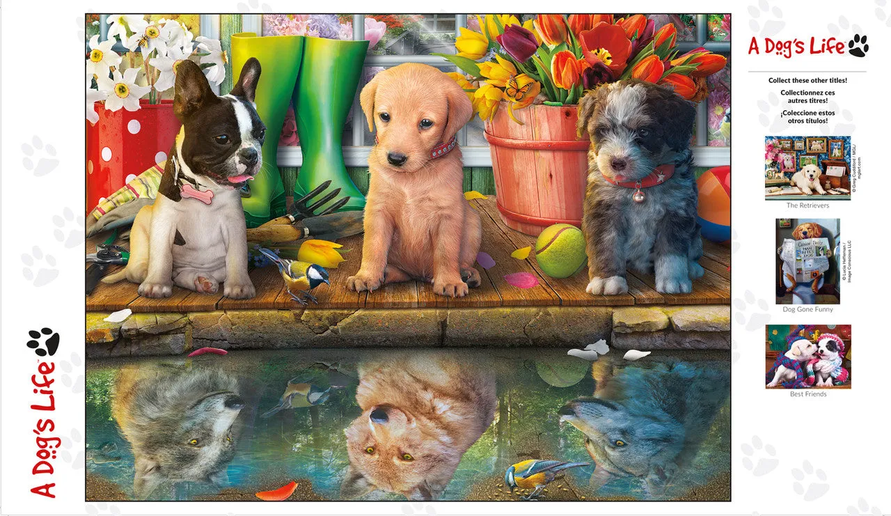 Buffalo Games A Dogs Life Puppy Dreams puslespil 750 hvalpe