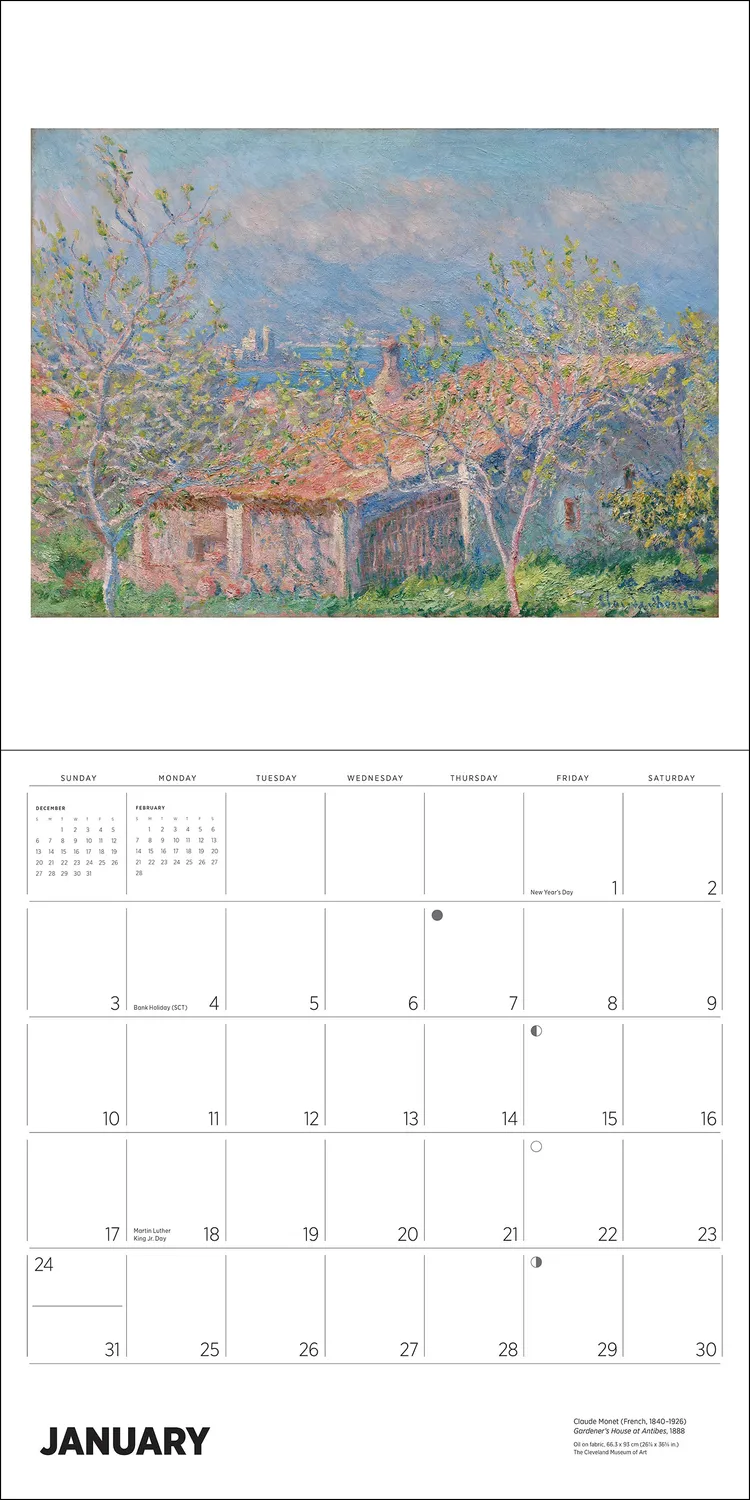 Pomegranate Claude Monet 2027 vægkalender impressionisme