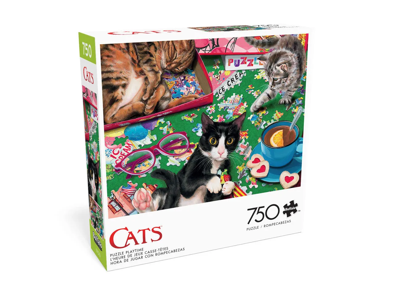 Buffalo Games Cats Puzzle Playtime puslespil 750 brikker katte
