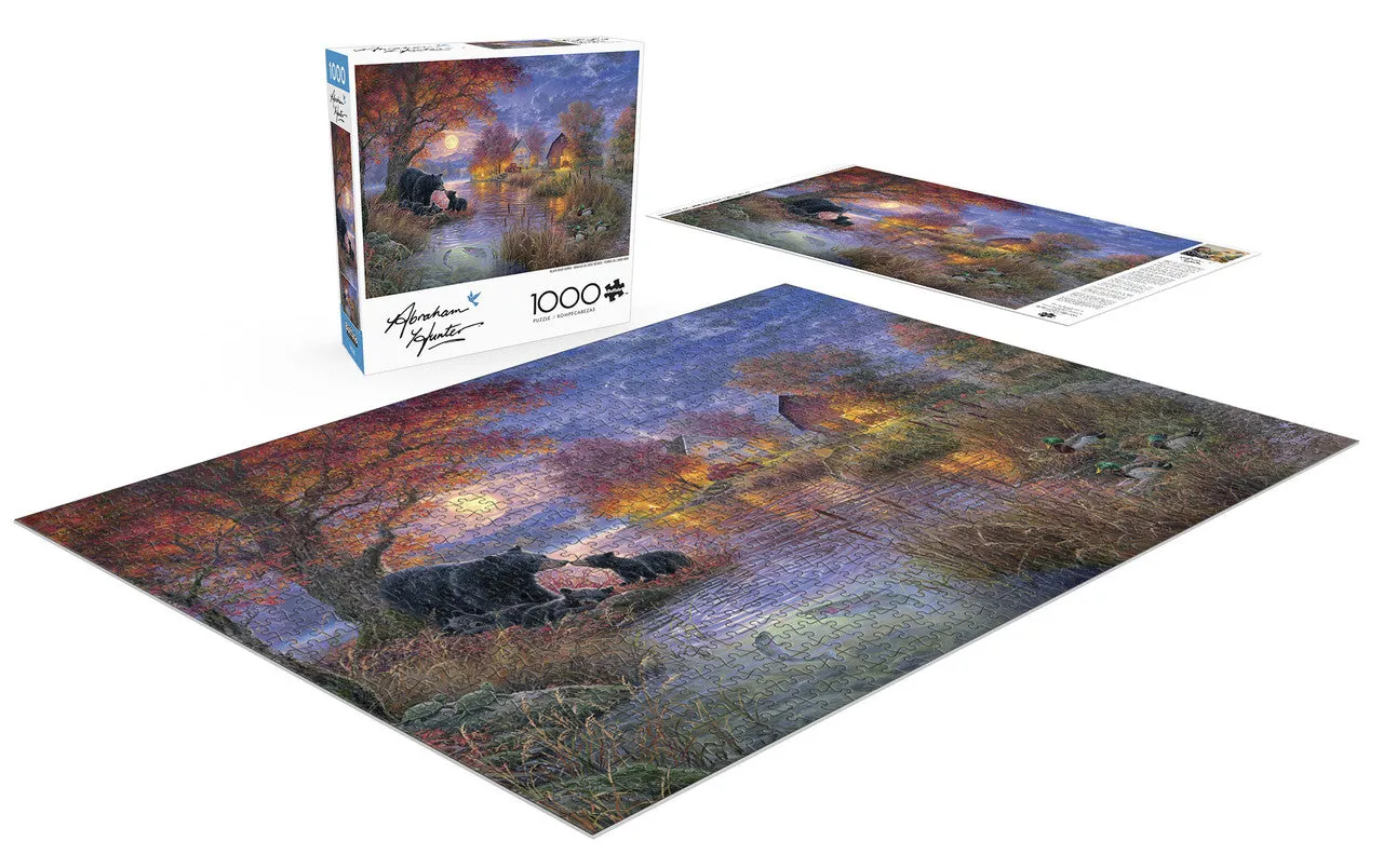 Buffalo Games Black Bear Farms puslespil 1000 brikker natmotiv