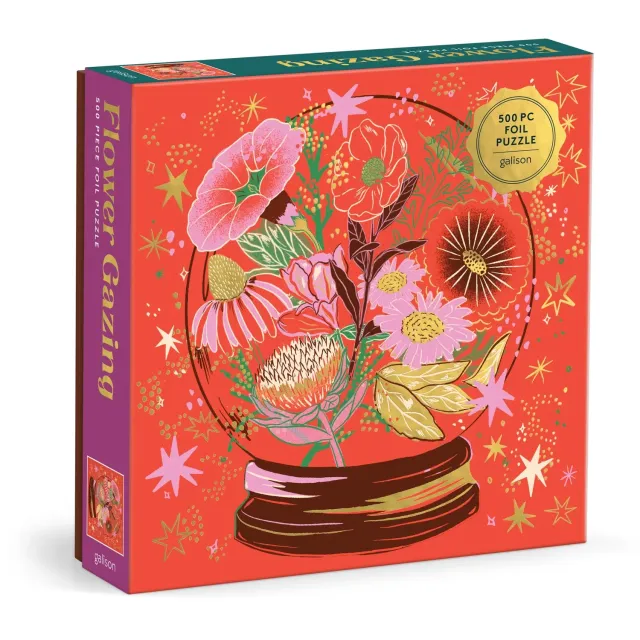 Good Puzzle Co. Flower Gazing puslespil 500 brikker folie guld