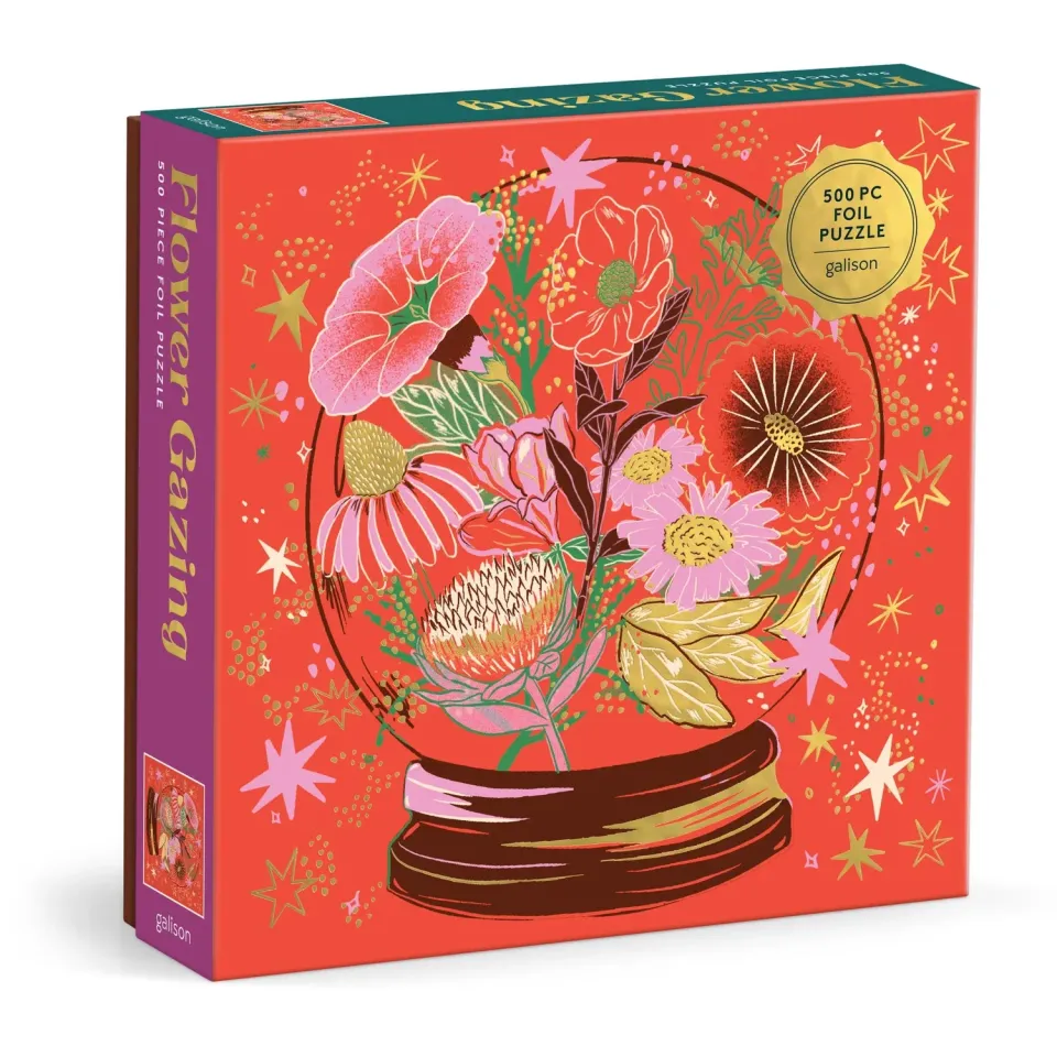 Good Puzzle Co. Flower Gazing puslespil 500 brikker folie guld