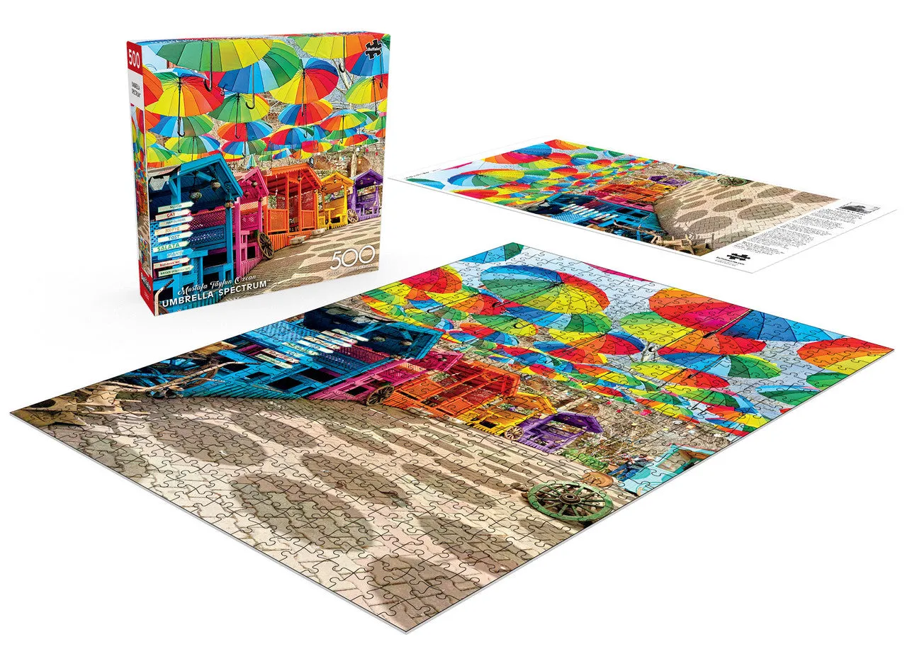Buffalo Games Umbrella Spectrum puslespil 500 brikker regnbue