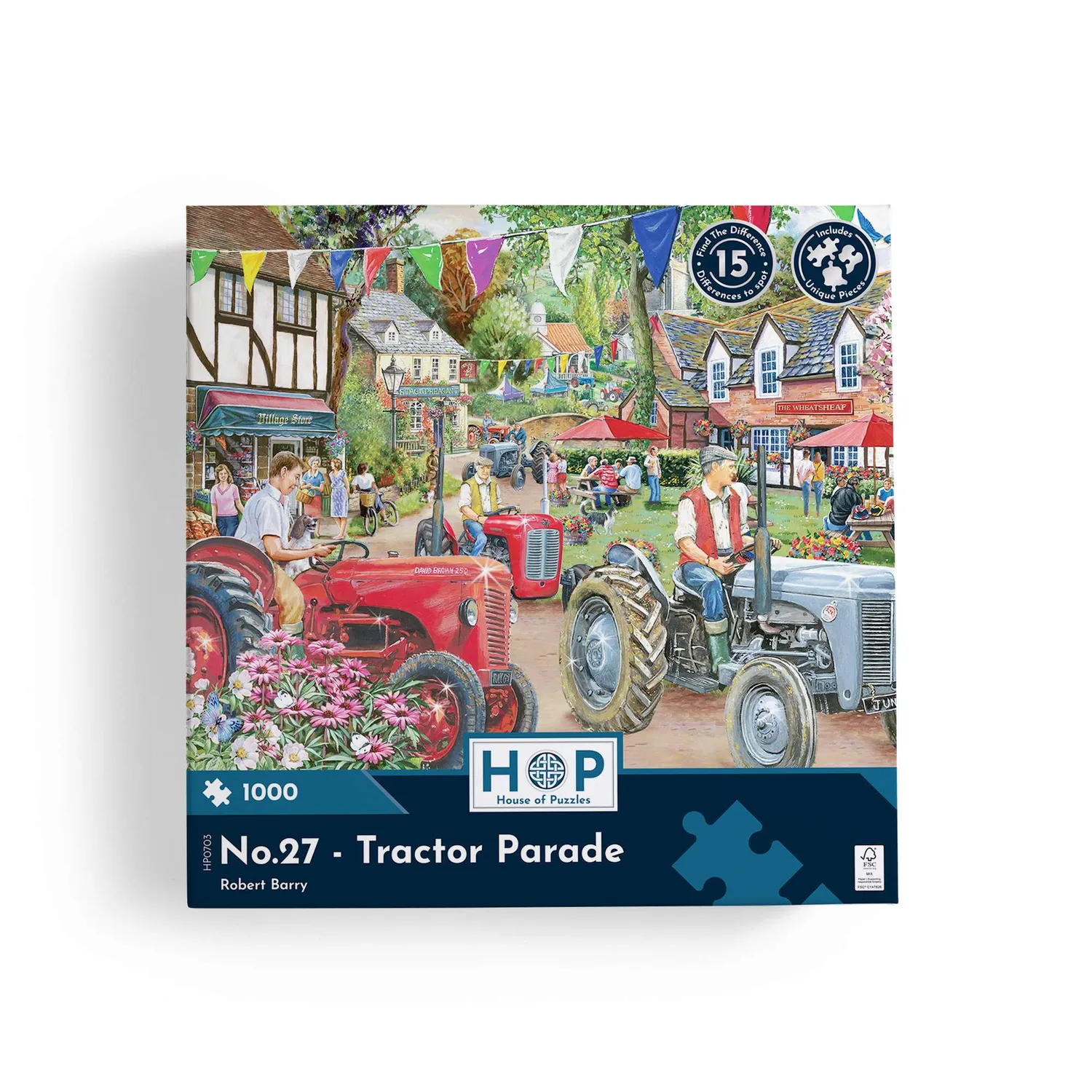 House of Puzzle No.27 Tractor Parade puslespil 1000 find forskel