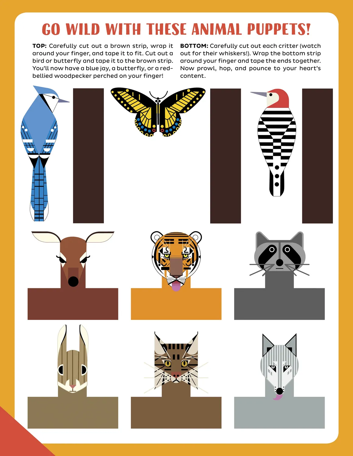 Pomegranate Charley Harper Art and Animals aktivitetsbog dyr