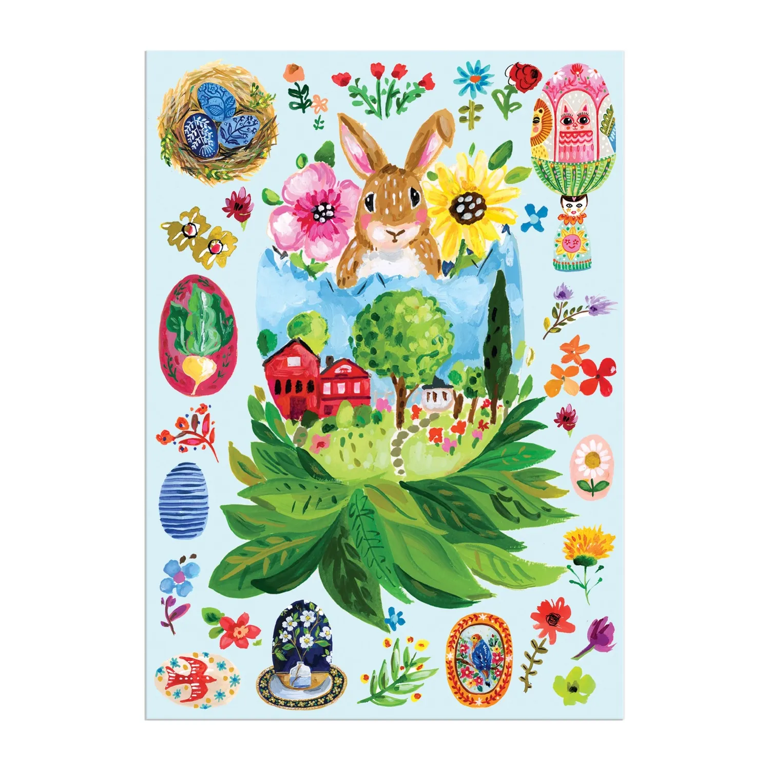Good Puzzle Co. Artisanal Eggs puslespilskort 60 brikker påske