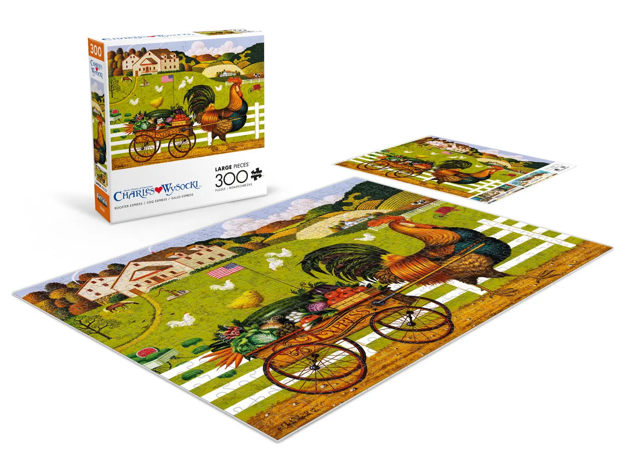 Buffalo Games Wysocki Rooster Express puslespil 300 store brikker