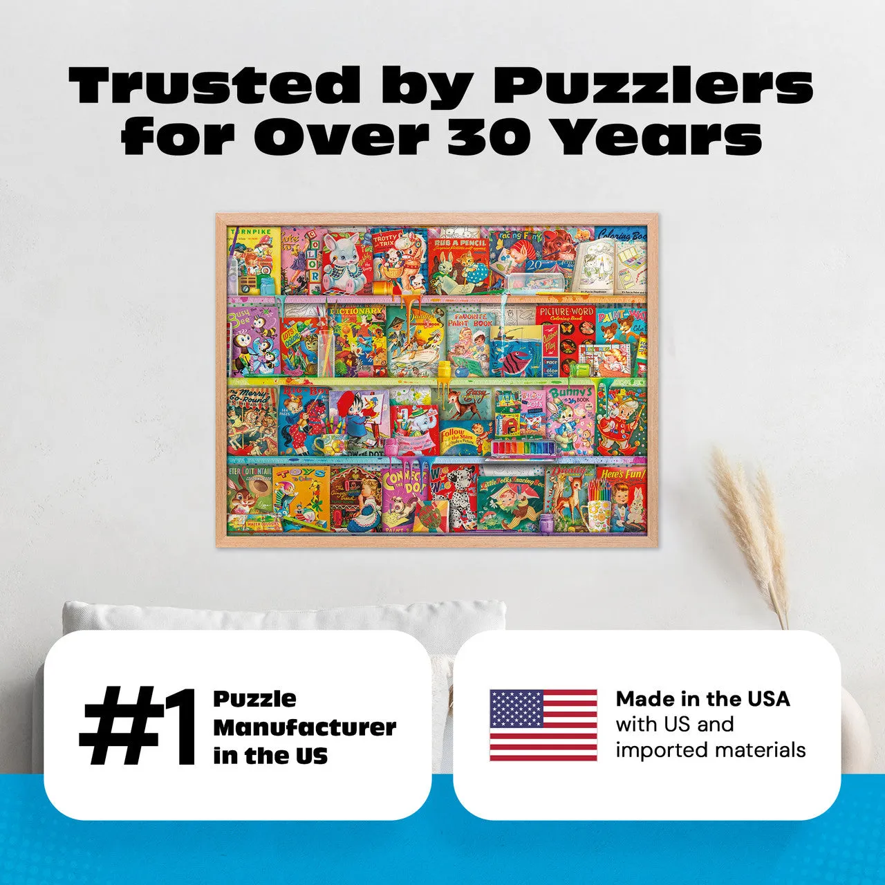 Buffalo Games Aimee Stewart Kitschy Funbook Nook puslespil 1000 brikker collage
