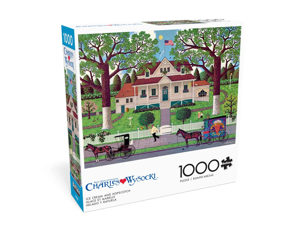 Buffalo Games Charles Wysocki Ice Cream Hopscotch puslespil 1000 brikker