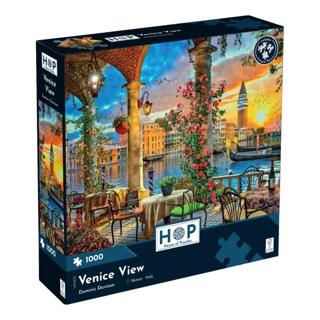 House of Puzzles Venice View puslespil 1000 brikker solnedgang