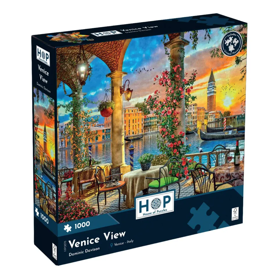 House of Puzzles Venice View puslespil 1000 brikker solnedgang