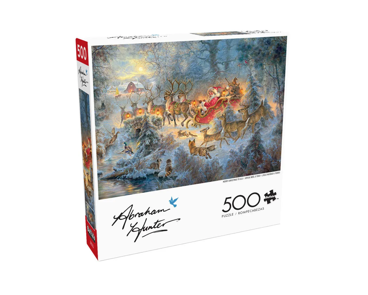 Buffalo Games Abraham Hunter Merry Christmas puslespil 500 brikker jul