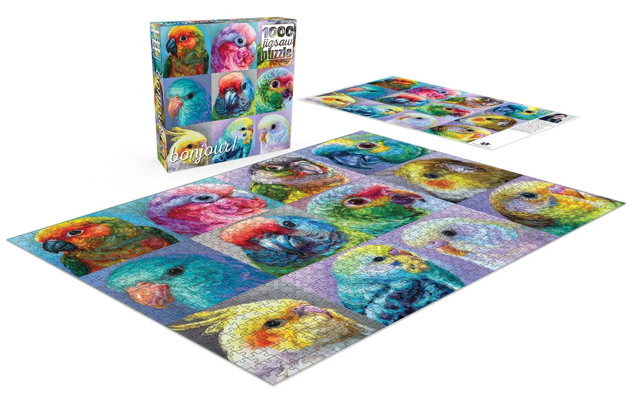 Buffalo Games Bonjour Parrot Perfection puslespil 1000 brikker