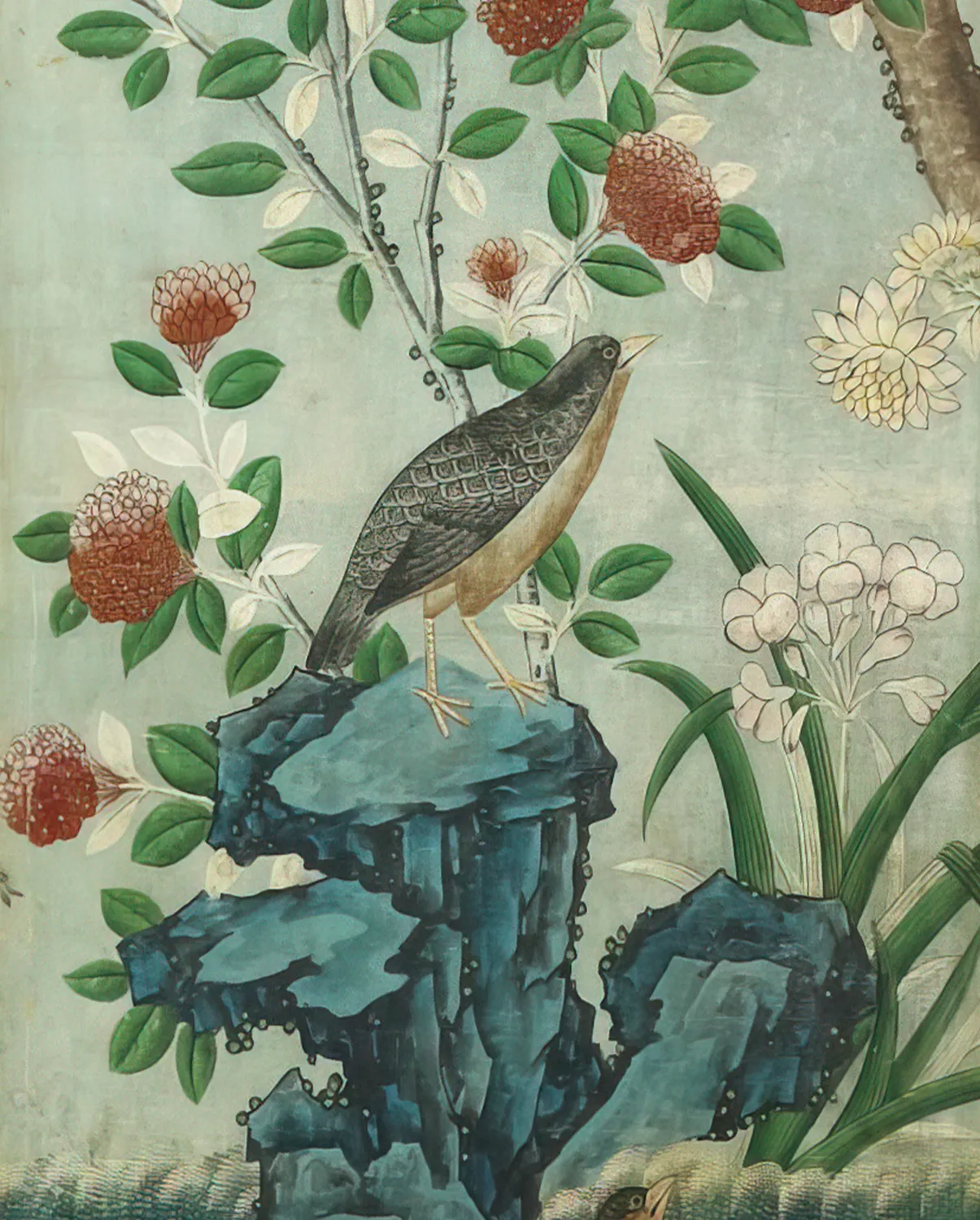 Pomegranate Birds and Flowers bogmærke fugle blomster